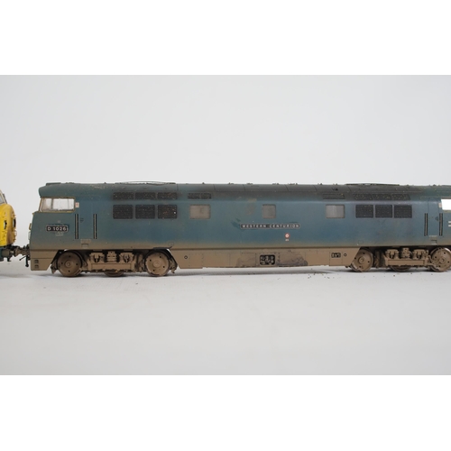 175 - 2 Green Locomotives by Dapol Western Centurion D1026 and 6328 OO Gauge. These are in used condition,... 