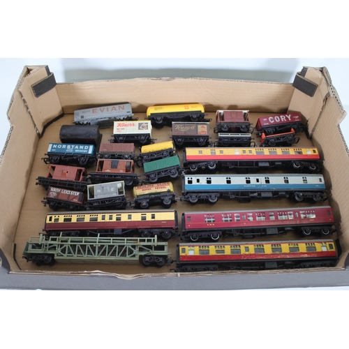 185 - Selection of OO Gauge carriages oil containers and good wagons mostly Triang Hornby, Grafar and Lima... 