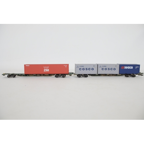 200 - 12x Dapol Branded Containers Transporters OO Gauge Carriers to include a KTA Pocket Wagon Gers 97711... 