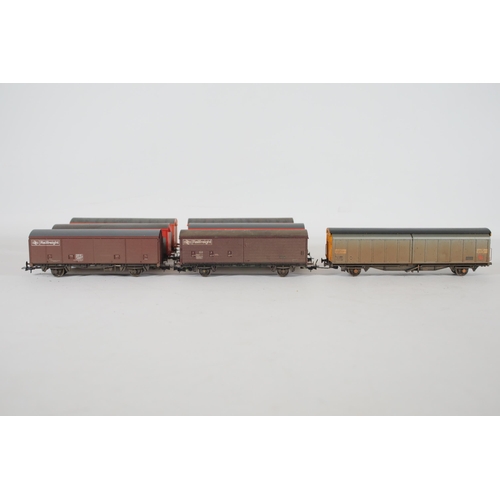 208 - 10 Bachmann and Hornby OO Gauge Rail freight Ferry Vans Sliding Doors to include 1 VGA Bachmann 