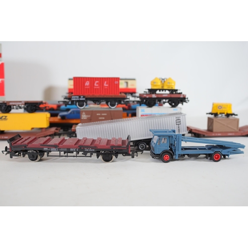 219 - 28 OO Gauge Branded Goods Transport Wagons by Various Makers to include: 3x Puch and Co 380 12 ton H... 