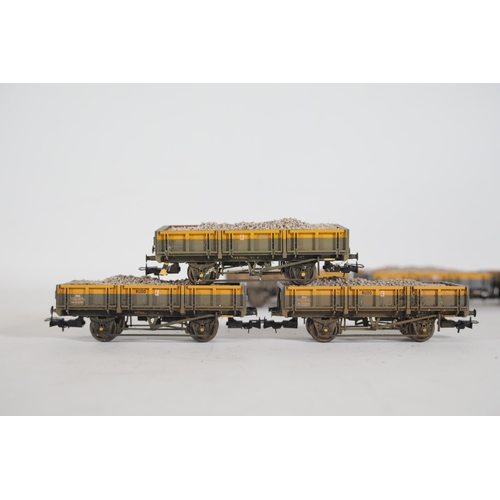 222 - 9 Hornby ZBA Rudd DB Ballast Wagons Full with Stone Minerals. 2 have had connectors re-glued all app... 