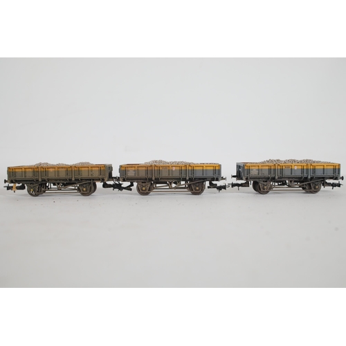 222 - 9 Hornby ZBA Rudd DB Ballast Wagons Full with Stone Minerals. 2 have had connectors re-glued all app... 