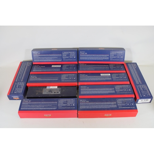 234 - 12x Bachmann Locomotive boxes various classes. 6 x Class 66, 3x class 37, 1x class 46, 1x class 57 a... 