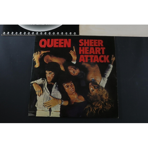 24 - A Collection of Three Queen Records / Vinyl's. Including, Queen Sheer Heart Attack EMC 3061 in Excel... 