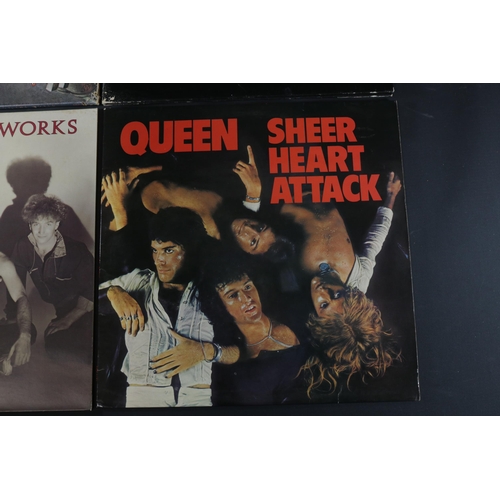 25 - A collection of Four Queen Albums, including Queen Sheer Heart Attack EMC 3061. The cover and interi... 