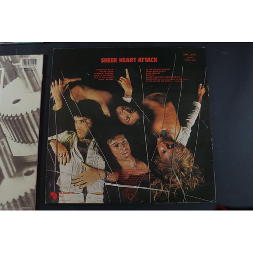 25 - A collection of Four Queen Albums, including Queen Sheer Heart Attack EMC 3061. The cover and interi... 