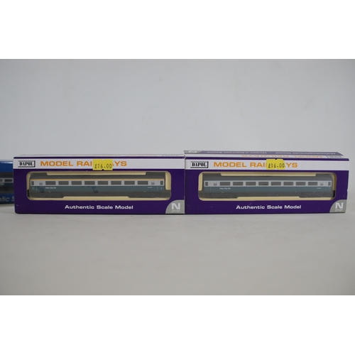 263 - A Collection of 8 N gauge coaches with boxes all in good order. 1 Dapol 2p-005-032 #E42187 N gauge m... 