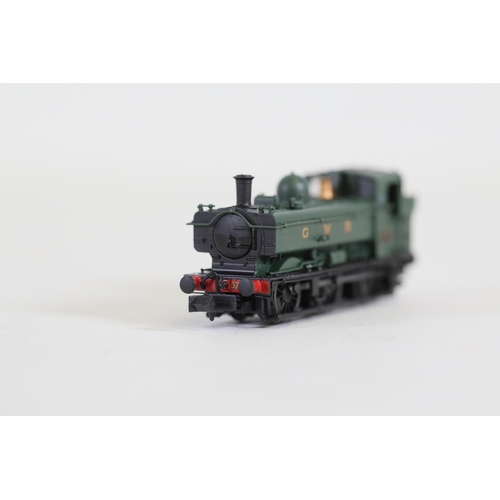 274 - 3x Boxed N Gauge Locomotives Bachmann and Dapol GWR Green. 1 Graham farish by Bachmann Small green d... 