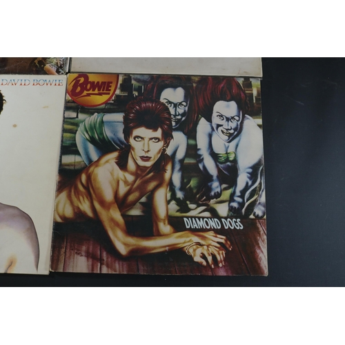 29 - A collection of Four David Bowie Albums. Aladdin Sane RS1001, cover and sleeve in good clean conditi... 