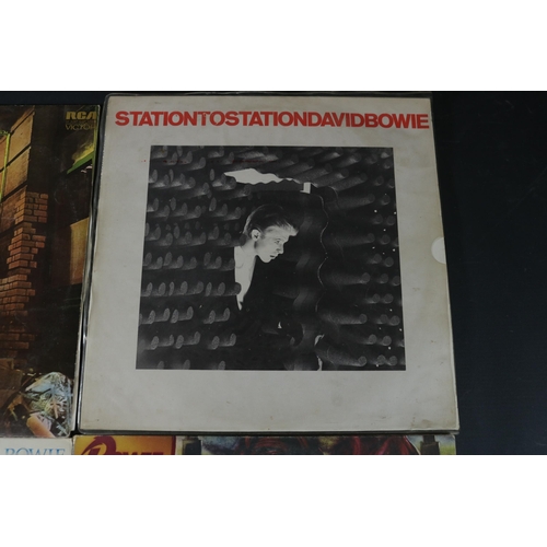 29 - A collection of Four David Bowie Albums. Aladdin Sane RS1001, cover and sleeve in good clean conditi... 