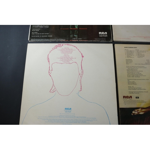 29 - A collection of Four David Bowie Albums. Aladdin Sane RS1001, cover and sleeve in good clean conditi... 