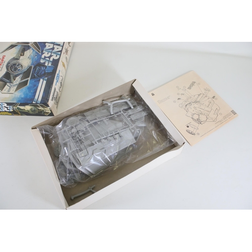 291 - Denys fisher star wars scale model kits Darth Vader tie fighter and Luke skywalker x wing scale mode... 