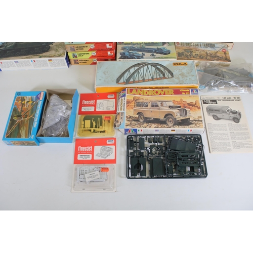 292 - 14x Scale model sets by Airfix Tamiya italeri and hasegawa plus 4 omnia. Tamiya x3 British special a... 