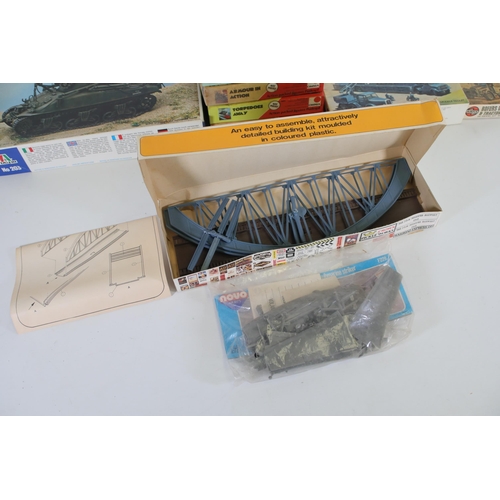 292 - 14x Scale model sets by Airfix Tamiya italeri and hasegawa plus 4 omnia. Tamiya x3 British special a... 