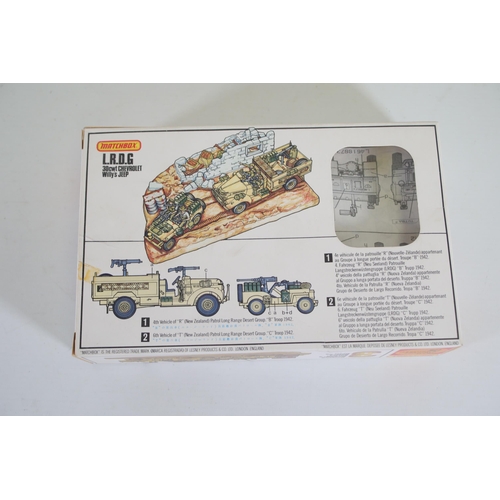 293 - Matchbox 1 76 scale model set L R D G Chevrolet Willys jeep good condition