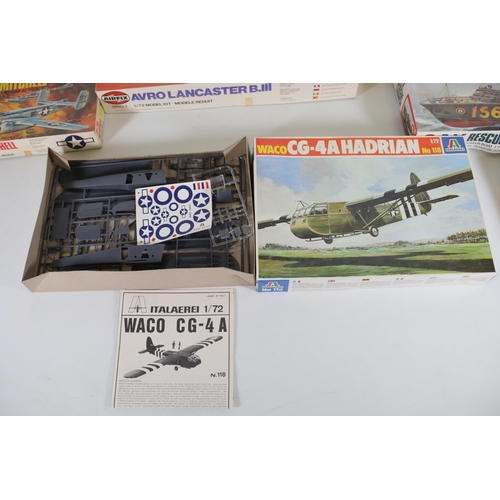 301 - 10x Airfix Scale Models boxed aeroplanes sets, 1x Italarei. 1x hunter F.6 1/72 scale, Supermarine Sp... 