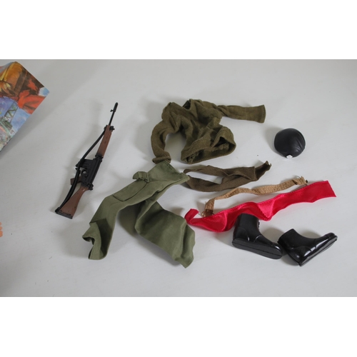 304 - Boxed Action Man Soldier Palitoy Toy of the Decade 1970 to 1980 all appears complete with clothing.