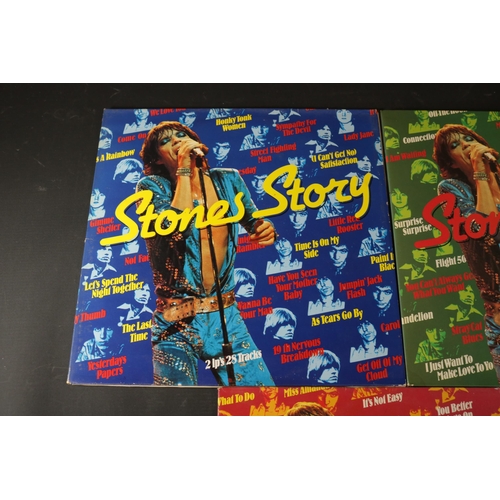 31 - The Rolling Stones Story 1,2 and 3, all double disc sets. All in good condition. Covers remain brigh... 