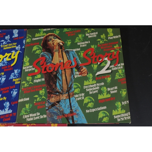 31 - The Rolling Stones Story 1,2 and 3, all double disc sets. All in good condition. Covers remain brigh... 