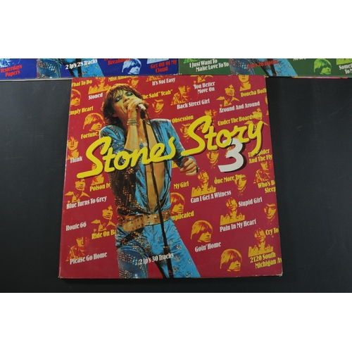 31 - The Rolling Stones Story 1,2 and 3, all double disc sets. All in good condition. Covers remain brigh... 