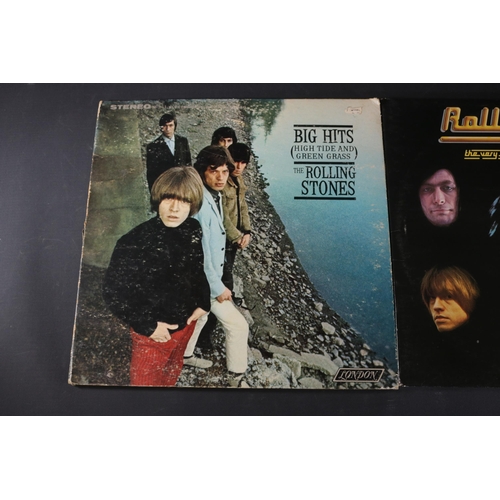 32 - Rolling Stones Vinyl's including Rolled Gold Gatefold, ROST 1/2 and Big Hits, High Tide and Green Gr... 