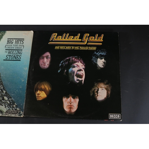 32 - Rolling Stones Vinyl's including Rolled Gold Gatefold, ROST 1/2 and Big Hits, High Tide and Green Gr... 