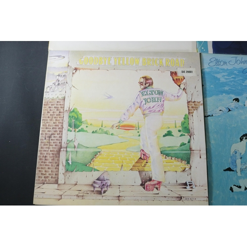 33 - A Collection of Four Elton John Vinyl's, including Yellow Brick Road DJLPD1001, Gatefold cover in ex... 