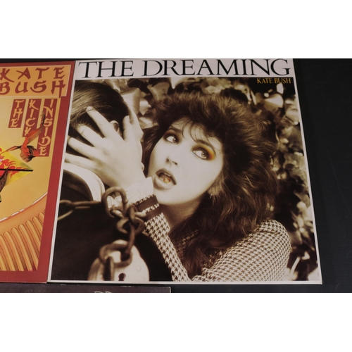 34 - A Collection of Kate Bush Vinyl's, including The Kick Inside EMC3223, The Dreaming EMC 3419, Never F... 