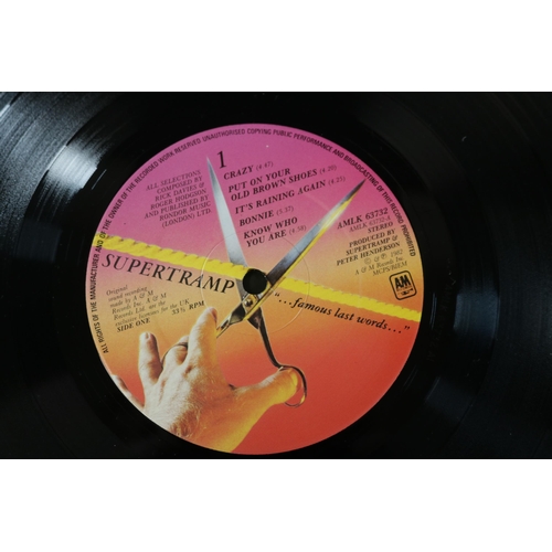 36 - A Small collection of Supertramp Vinyl. Supertramp Live Double Gatefold Album,. AMLM 66702, in excel... 