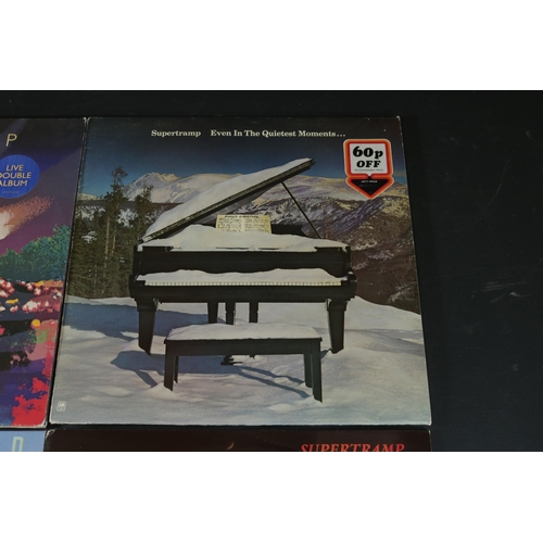 36 - A Small collection of Supertramp Vinyl. Supertramp Live Double Gatefold Album,. AMLM 66702, in excel... 