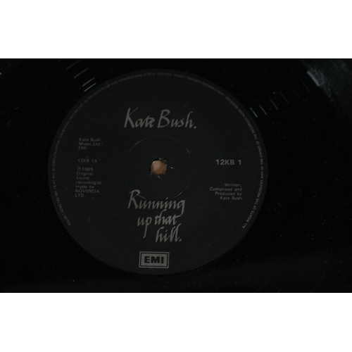 37 - A small collection of Vinyl Including Kate Bush Running Up That Hill, 12KB1. Cover is good, clean an... 