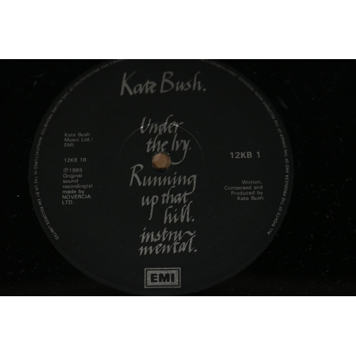 37 - A small collection of Vinyl Including Kate Bush Running Up That Hill, 12KB1. Cover is good, clean an... 