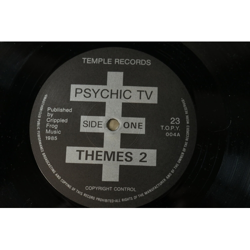 40 - A small collection of 4 vinyl albums, including Psychic TV Themes 2 by Temple Records. The cover is ... 