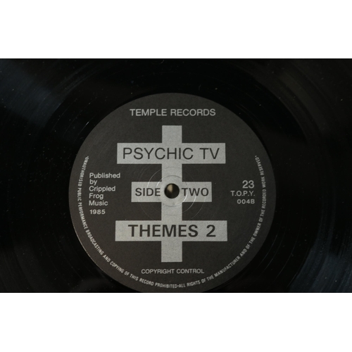 40 - A small collection of 4 vinyl albums, including Psychic TV Themes 2 by Temple Records. The cover is ... 