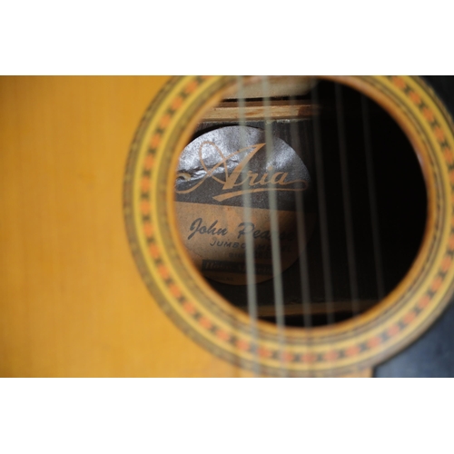 403 - Aria John Pearse Jumbo Acoustic Guitar. Sold with No Reserve.