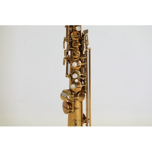 408 - C1928 C.G. CONN New Wonder Chu Berry Transitional Soprano Saxophone with Microtuner. Patent date is ... 