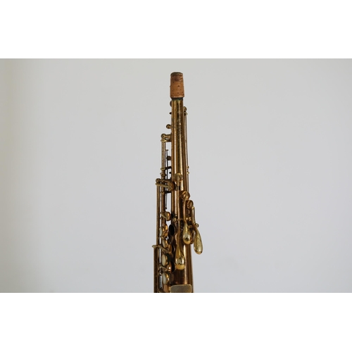 408 - C1928 C.G. CONN New Wonder Chu Berry Transitional Soprano Saxophone with Microtuner. Patent date is ... 