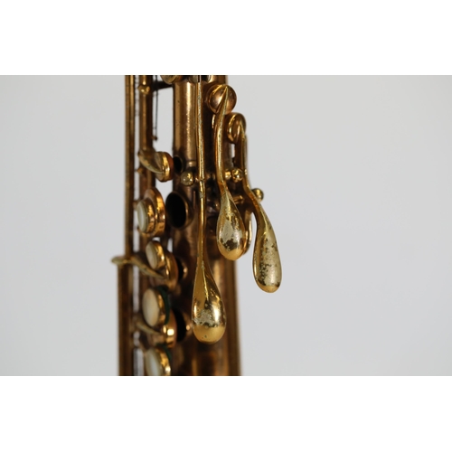 408 - C1928 C.G. CONN New Wonder Chu Berry Transitional Soprano Saxophone with Microtuner. Patent date is ... 