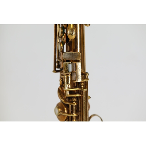 408 - C1928 C.G. CONN New Wonder Chu Berry Transitional Soprano Saxophone with Microtuner. Patent date is ... 