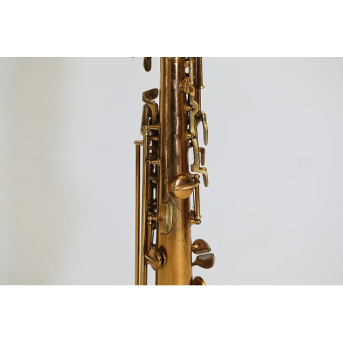 408 - C1928 C.G. CONN New Wonder Chu Berry Transitional Soprano Saxophone with Microtuner. Patent date is ... 