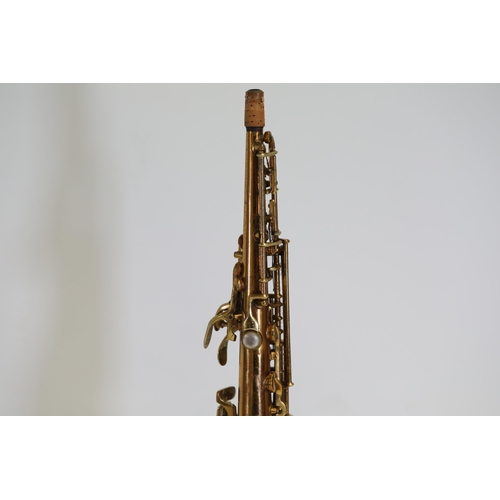 408 - C1928 C.G. CONN New Wonder Chu Berry Transitional Soprano Saxophone with Microtuner. Patent date is ... 