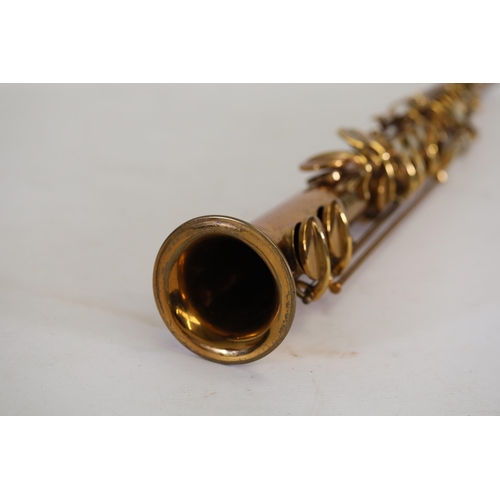 408 - C1928 C.G. CONN New Wonder Chu Berry Transitional Soprano Saxophone with Microtuner. Patent date is ... 