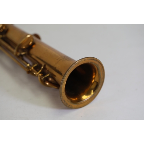 408 - C1928 C.G. CONN New Wonder Chu Berry Transitional Soprano Saxophone with Microtuner. Patent date is ... 