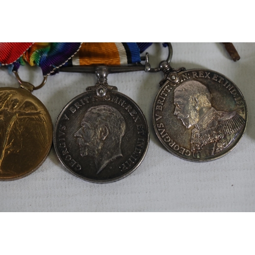 415 - Group of WW1 Royal Navy Medals K18135 A.G Green, L STO R.F, with a John Harrison 9047 Silver Pocket ... 