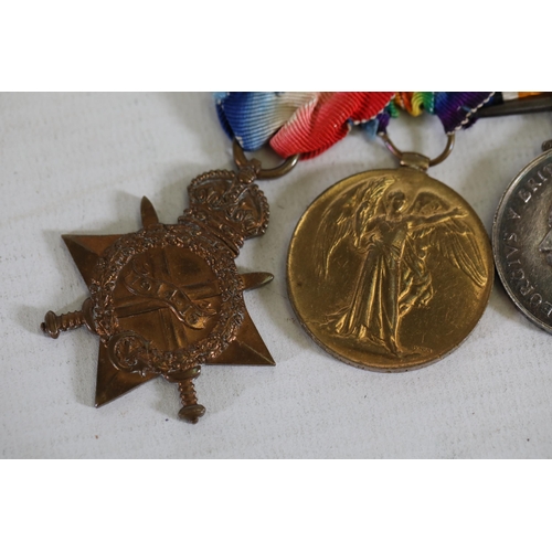 415 - Group of WW1 Royal Navy Medals K18135 A.G Green, L STO R.F, with a John Harrison 9047 Silver Pocket ... 