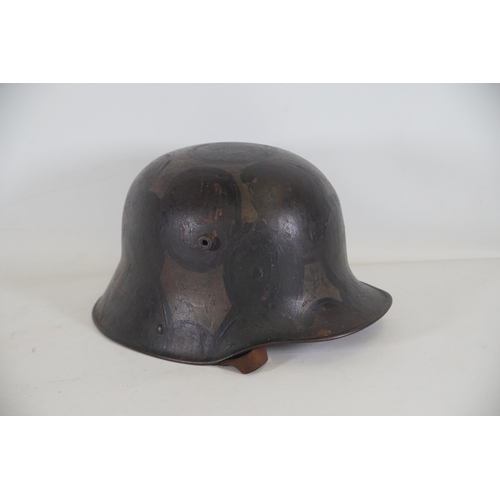 416 - World War 1 Stahlhelm M1916. As you look at the helmet on the inside right it has T666 stamped into ... 