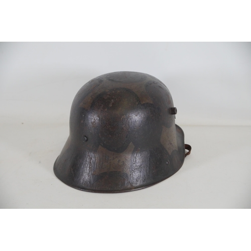 416 - World War 1 Stahlhelm M1916. As you look at the helmet on the inside right it has T666 stamped into ... 