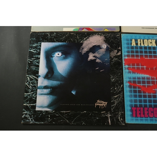 45 - A Small collection of four vinyl albums, including Skinny Puppy, Cabaret Voltaire and a Flock of Sea... 