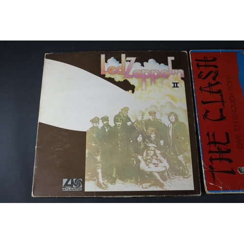 49 - Two Vinyl Albums including The Clash and Led Zeppelin II. Led Zeppelin II is a gatefold copy, the co... 